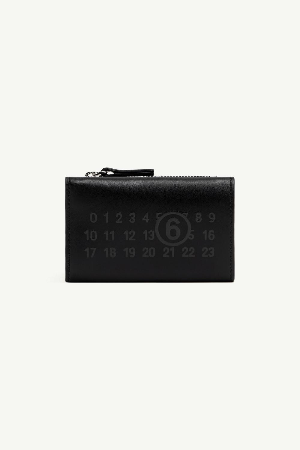 Black Maison Margiela Numeric Logo Trifold Wallet | AU_MM61947