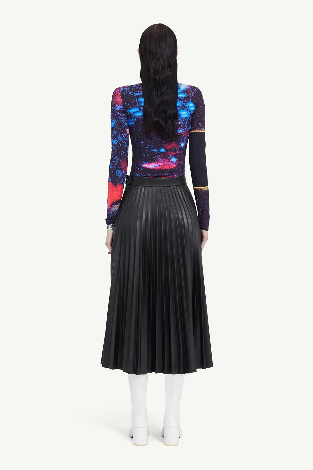 Black Maison Margiela Pleated Skirt | AU_MM25794