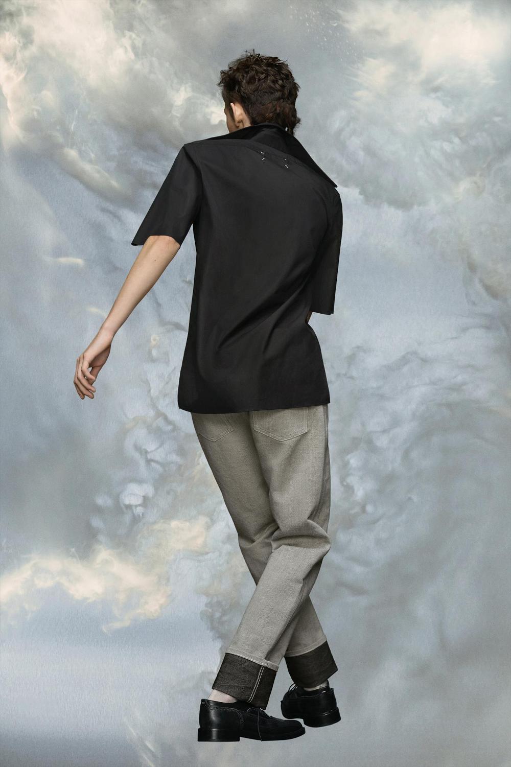 Black Maison Margiela Point Collar Shirt | AU_MM23949