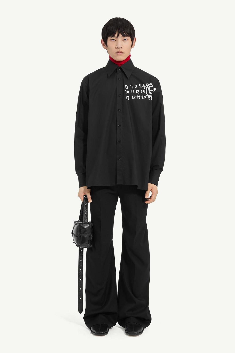 Black Maison Margiela Poplin Shirt | AU_MM89759