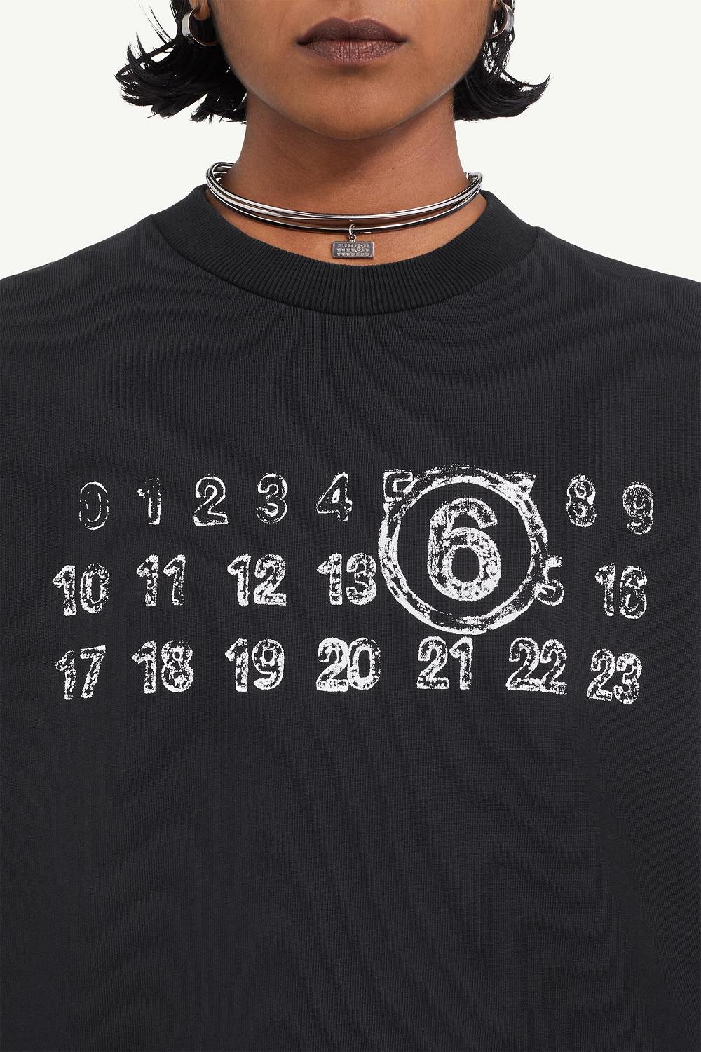 Black Maison Margiela Print Sweatshirt | AU_MM76016