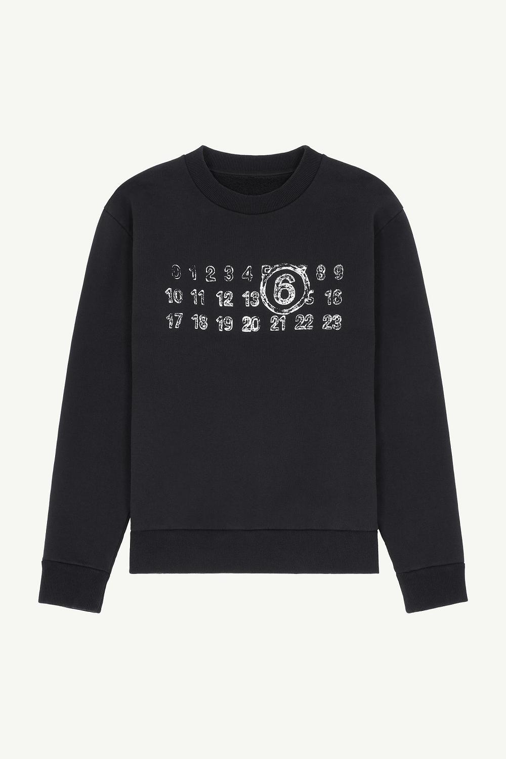 Black Maison Margiela Print Sweatshirt | AU_MM76016