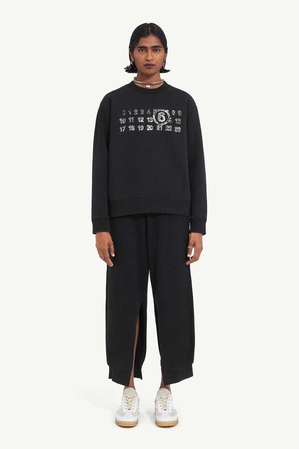 Black Maison Margiela Print Sweatshirt | AU_MM76016