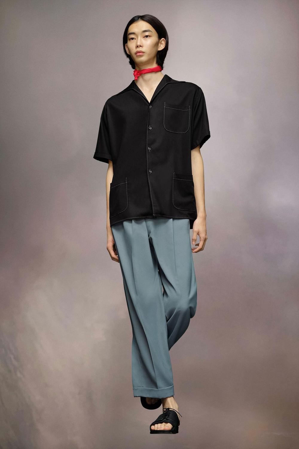 Black Maison Margiela Rayon Twill Shirt | AU_MM36361