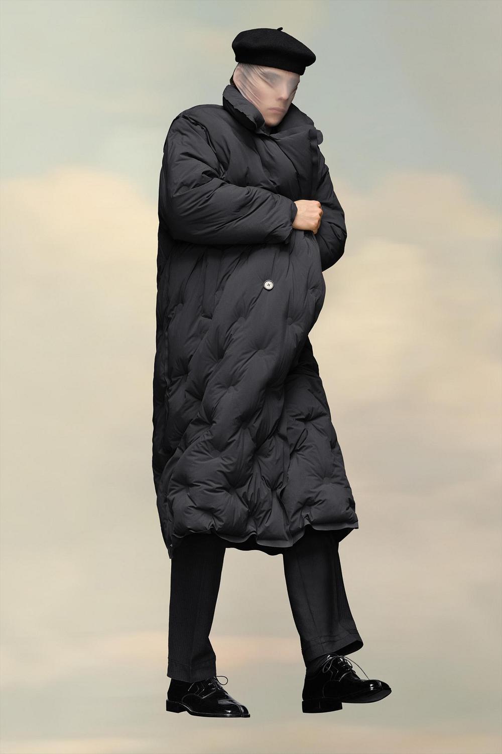 Black Maison Margiela Recycled Nylon Padded Coat | AU_MM65137