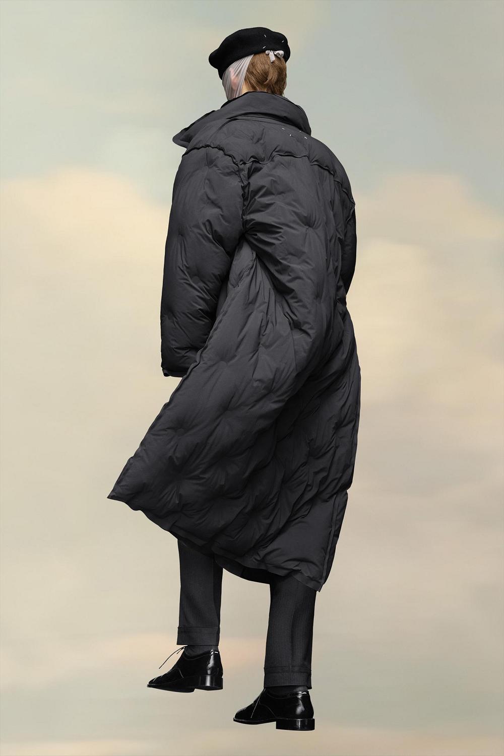 Black Maison Margiela Recycled Nylon Padded Coat | AU_MM65137