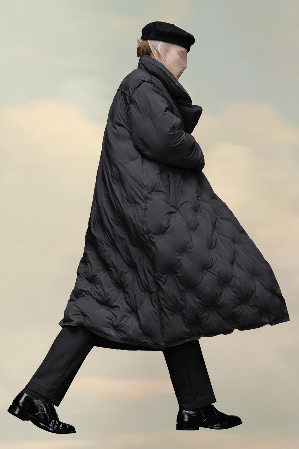 Black Maison Margiela Recycled Nylon Padded Coat | AU_MM65137