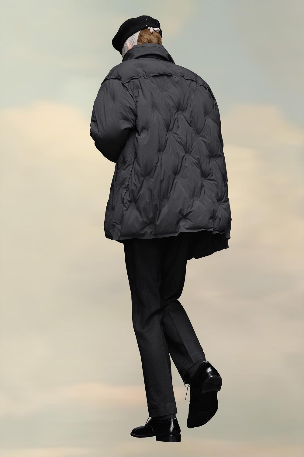 Black Maison Margiela Recycled Nylon Padded Coat | AU_MM22987