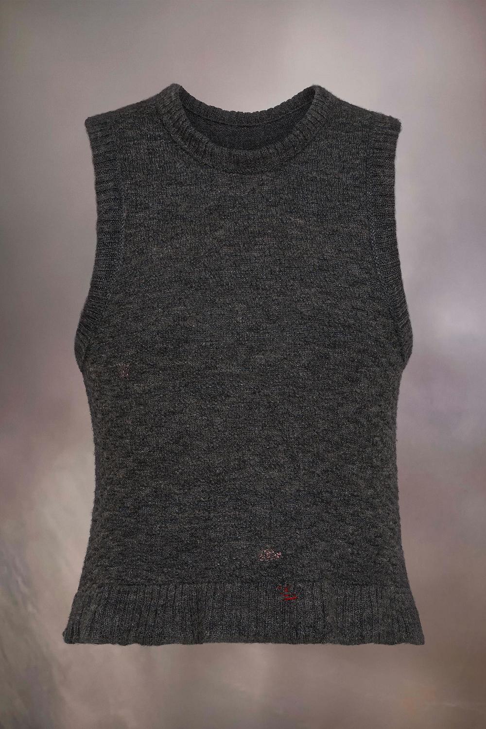 Black Maison Margiela Summer Shetland Knit Tank | AU_MM50980