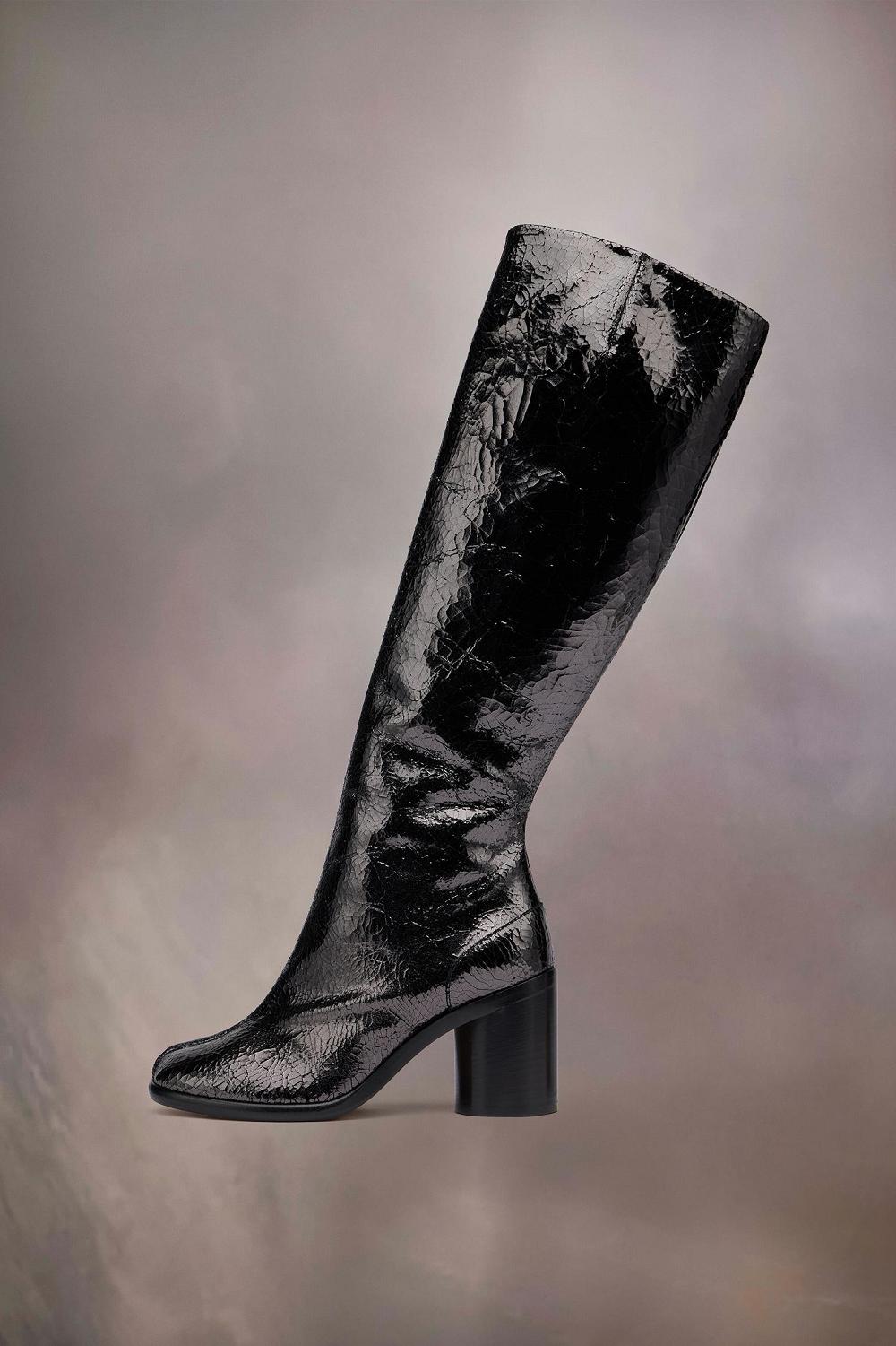 Black Maison Margiela Tabi Broken Mirror Boots | AU_MM69482