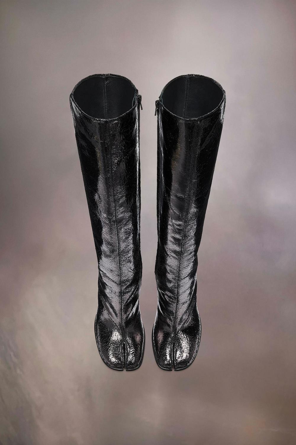 Black Maison Margiela Tabi Broken Mirror Boots | AU_MM69482