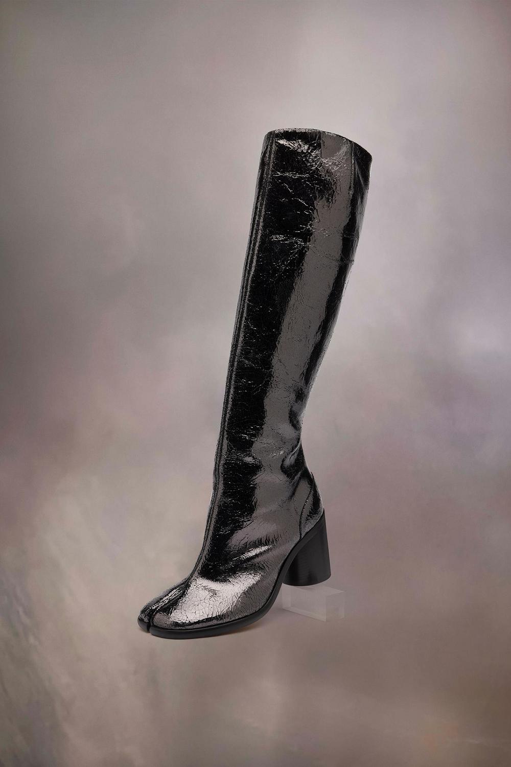 Black Maison Margiela Tabi Broken Mirror Boots | AU_MM69482