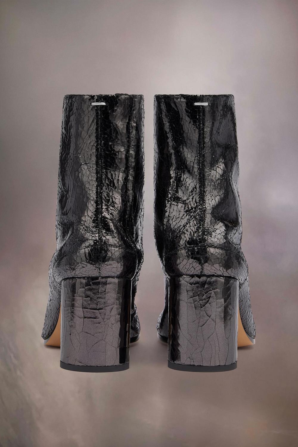 Black Maison Margiela Tabi Broken Mirror Boots | AU_MM94740