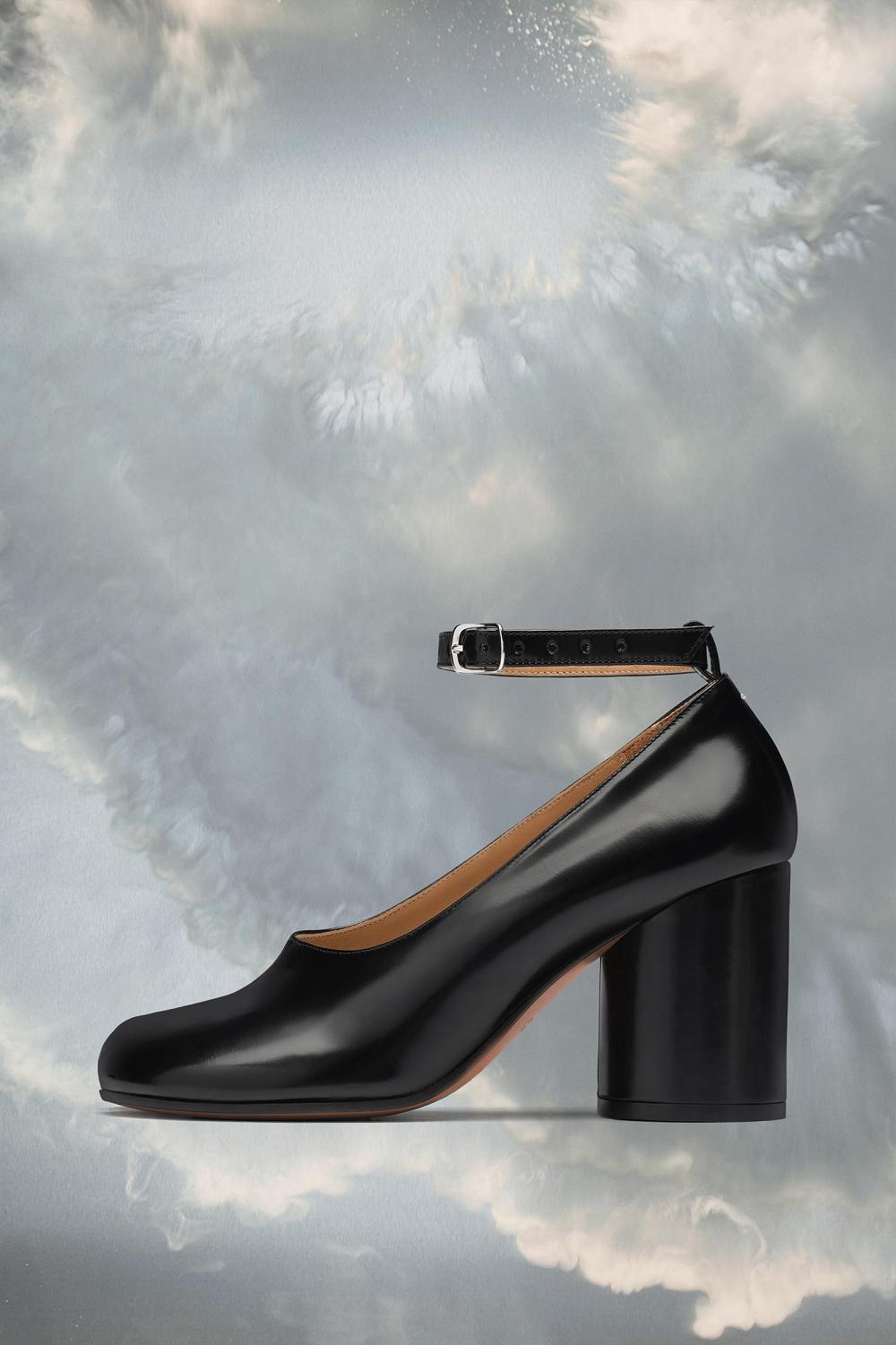 Black Maison Margiela Tabi Leather Heels | AU_MM28516