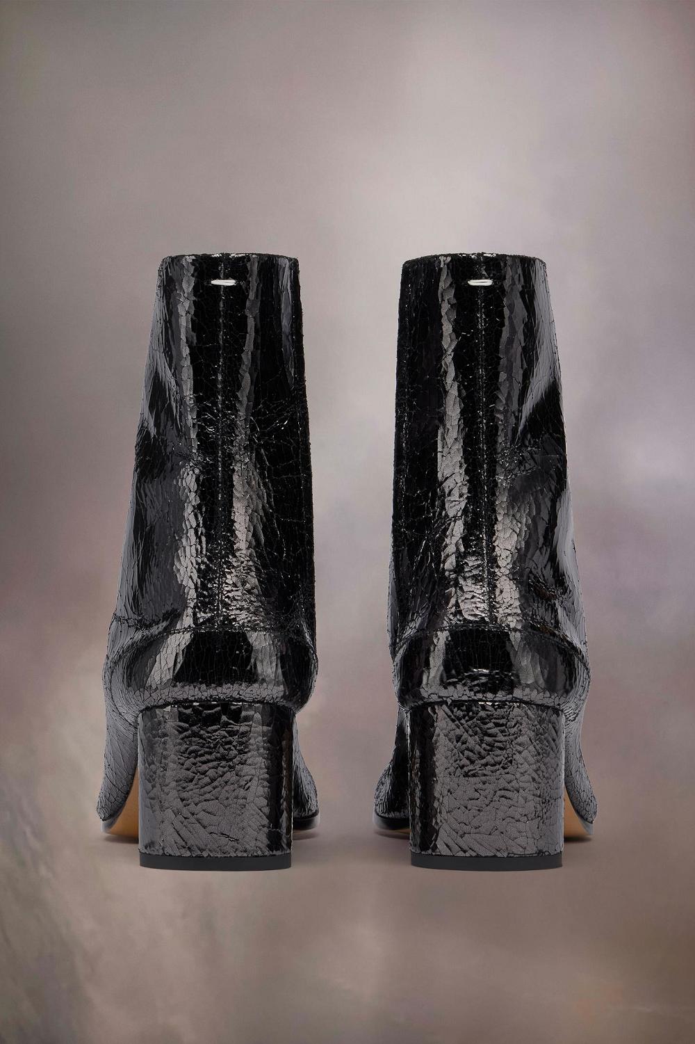 Black Maison Margiela Tabi Mirror Boots | AU_MM48694