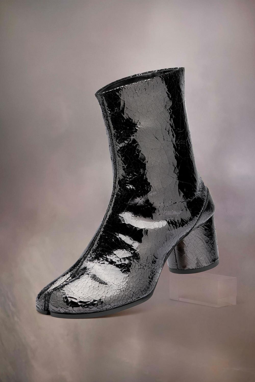 Black Maison Margiela Tabi Mirror Boots | AU_MM48694