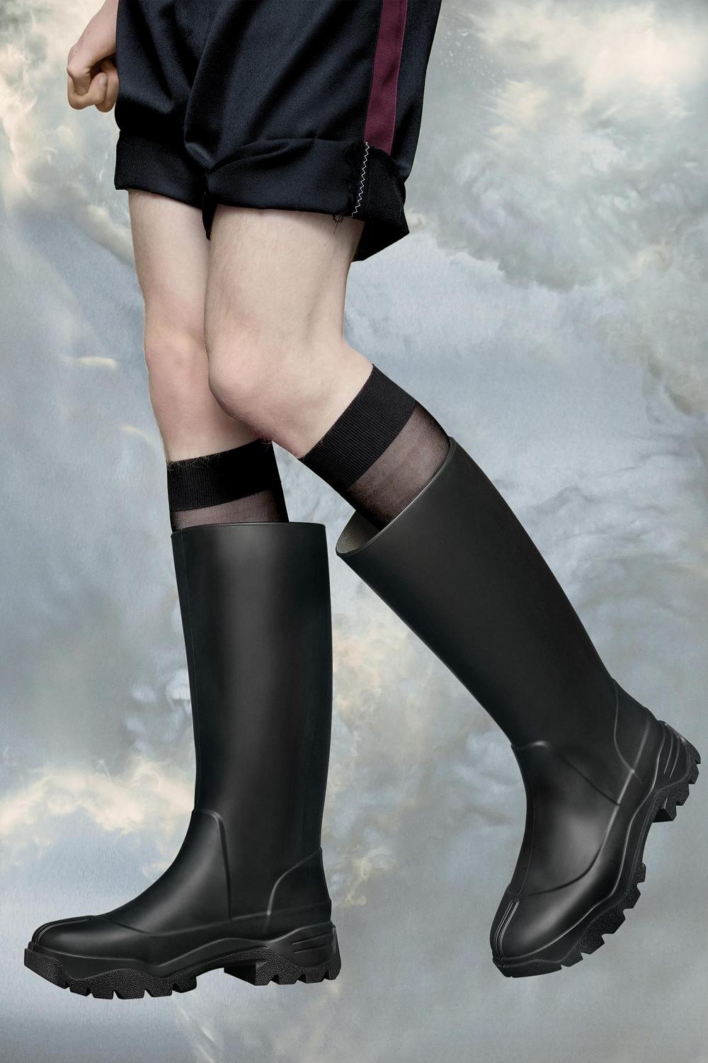 Black Maison Margiela Tabi Rain Boots | AU_MM23499