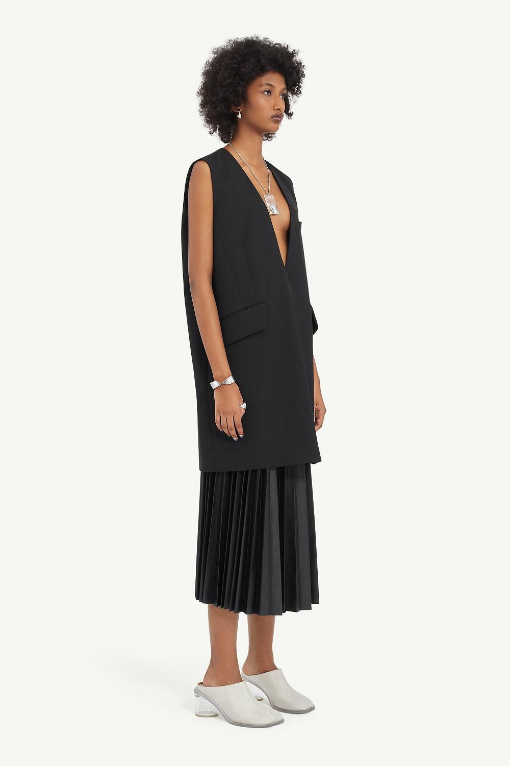 Black Maison Margiela Tailoring Wool Mini Dress | AU_MM78575