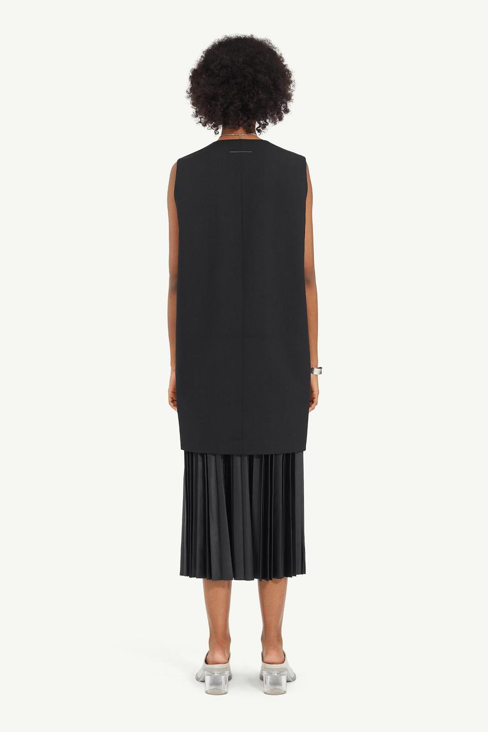 Black Maison Margiela Tailoring Wool Mini Dress | AU_MM78575