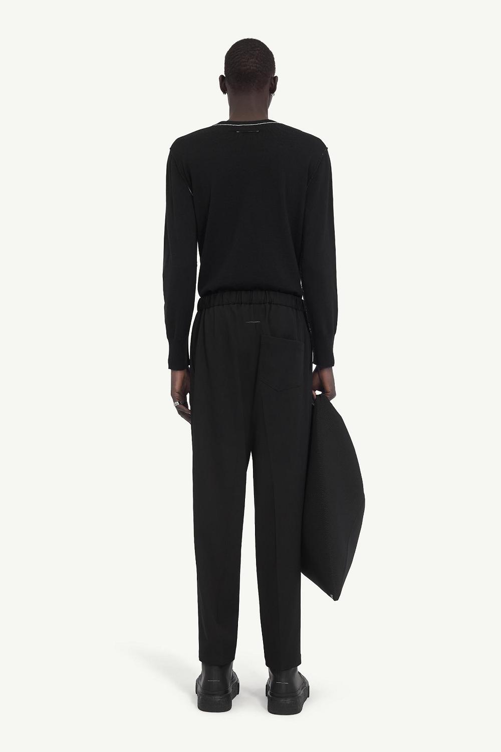 Black Maison Margiela Tailoring Wool Trousers | AU_MM63834