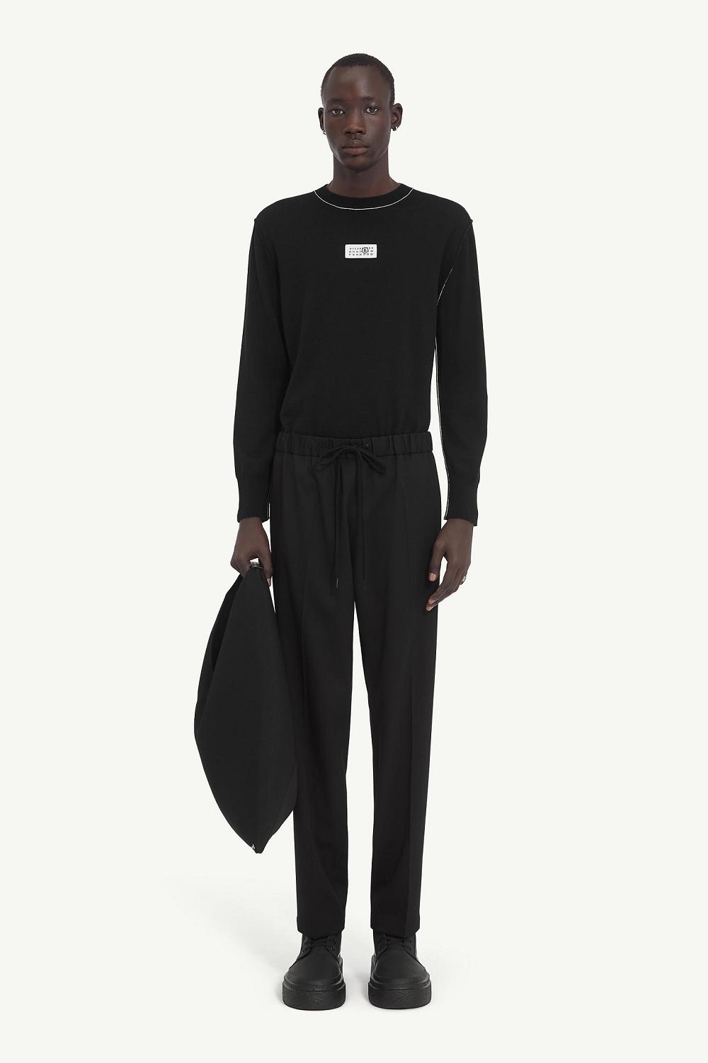 Black Maison Margiela Tailoring Wool Trousers | AU_MM63834