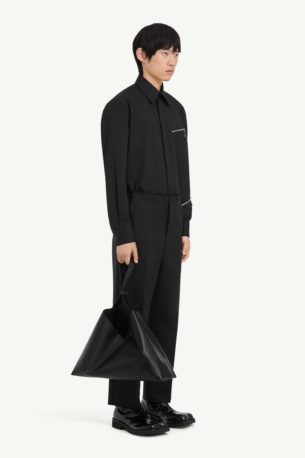 Black Maison Margiela Twill Trousers | AU_MM86556