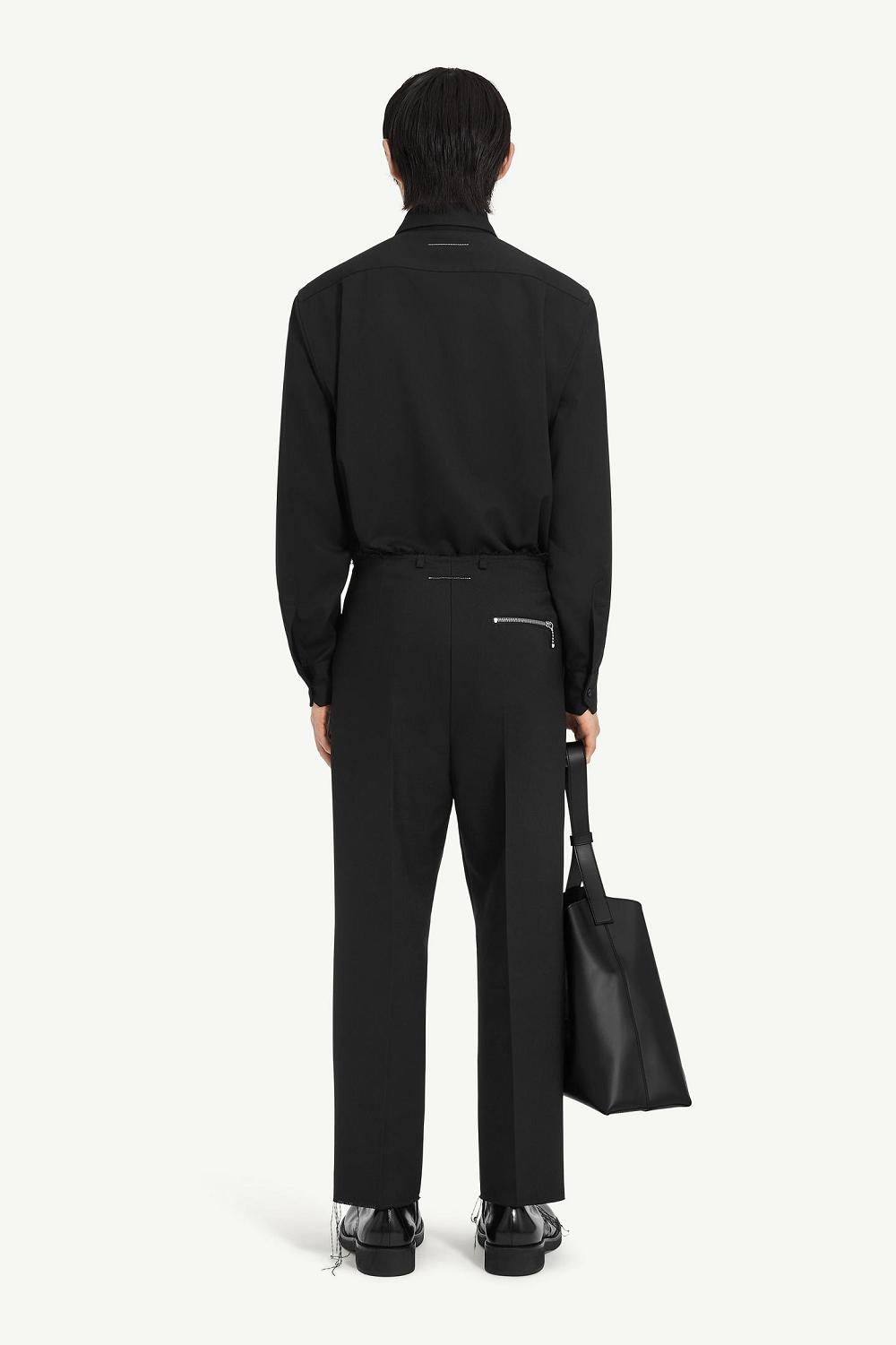 Black Maison Margiela Twill Trousers | AU_MM86556