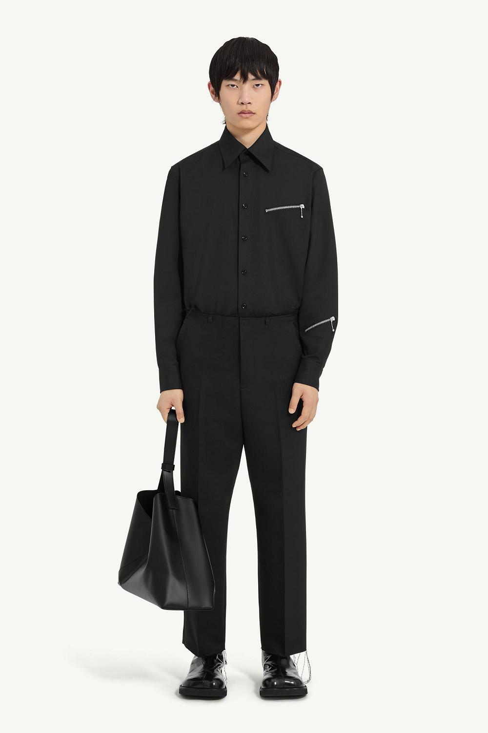 Black Maison Margiela Twill Trousers | AU_MM86556