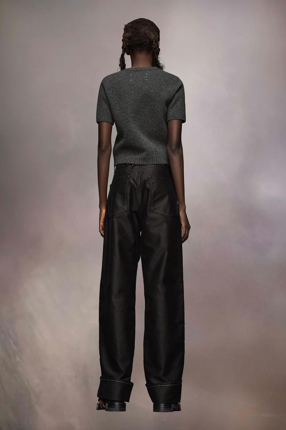 Black Maison Margiela Washed Lambswool Top | AU_MM60416