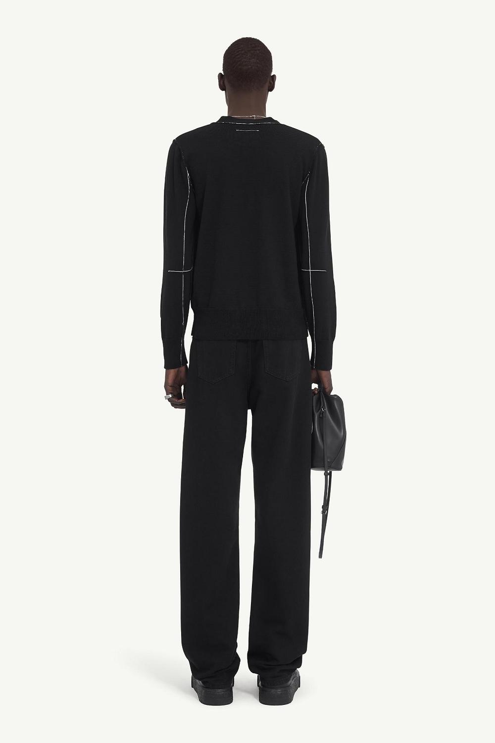 Black Maison Margiela Wool Cardigan | AU_MM86372