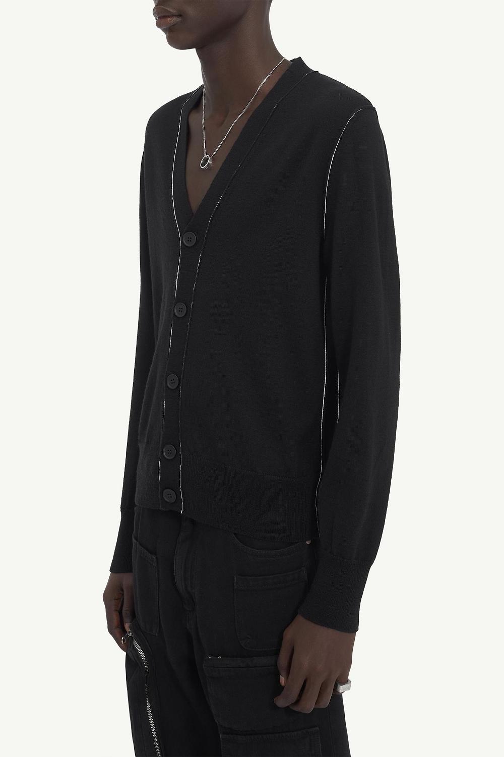 Black Maison Margiela Wool Cardigan | AU_MM86372