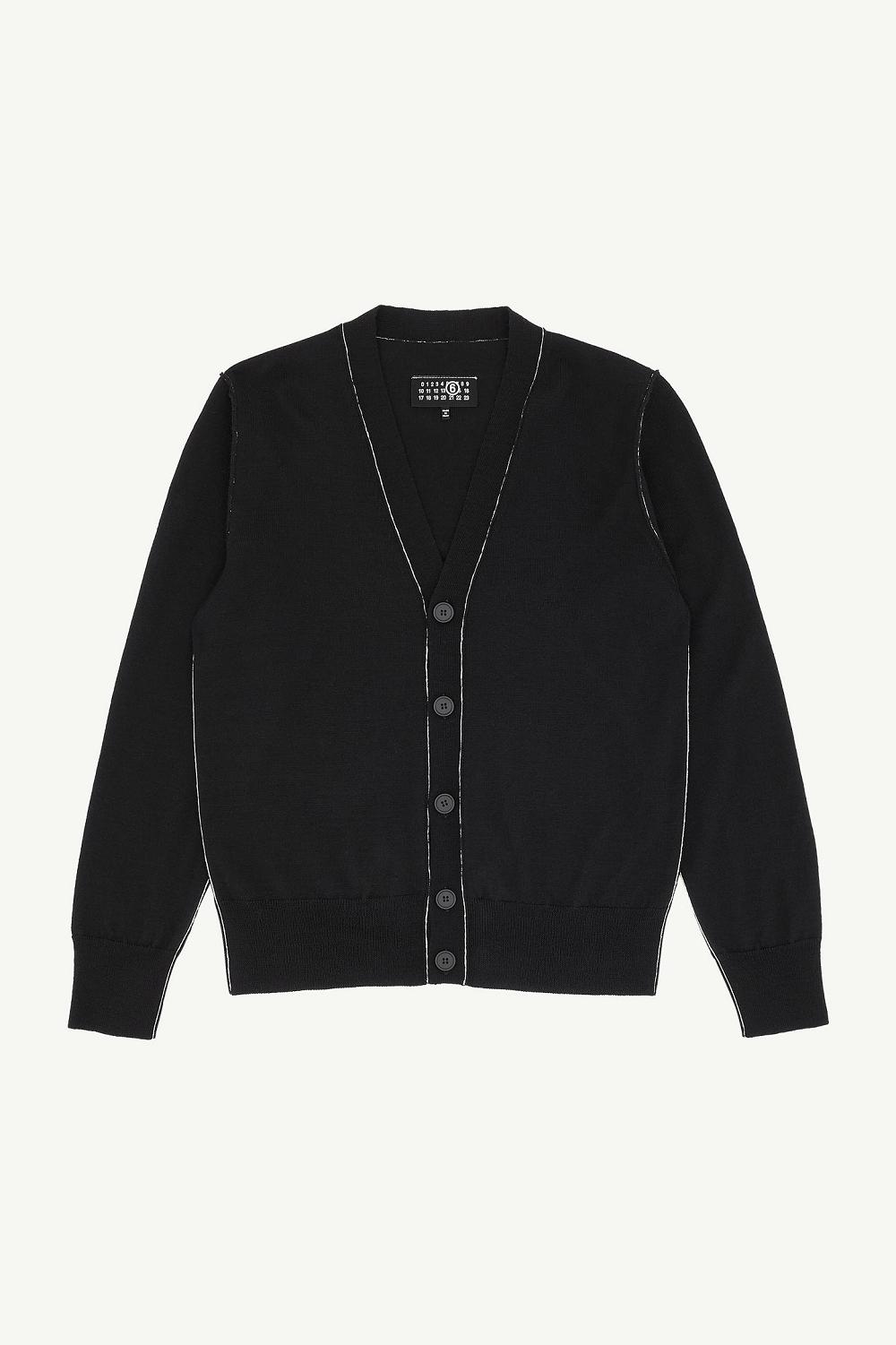 Black Maison Margiela Wool Cardigan | AU_MM86372