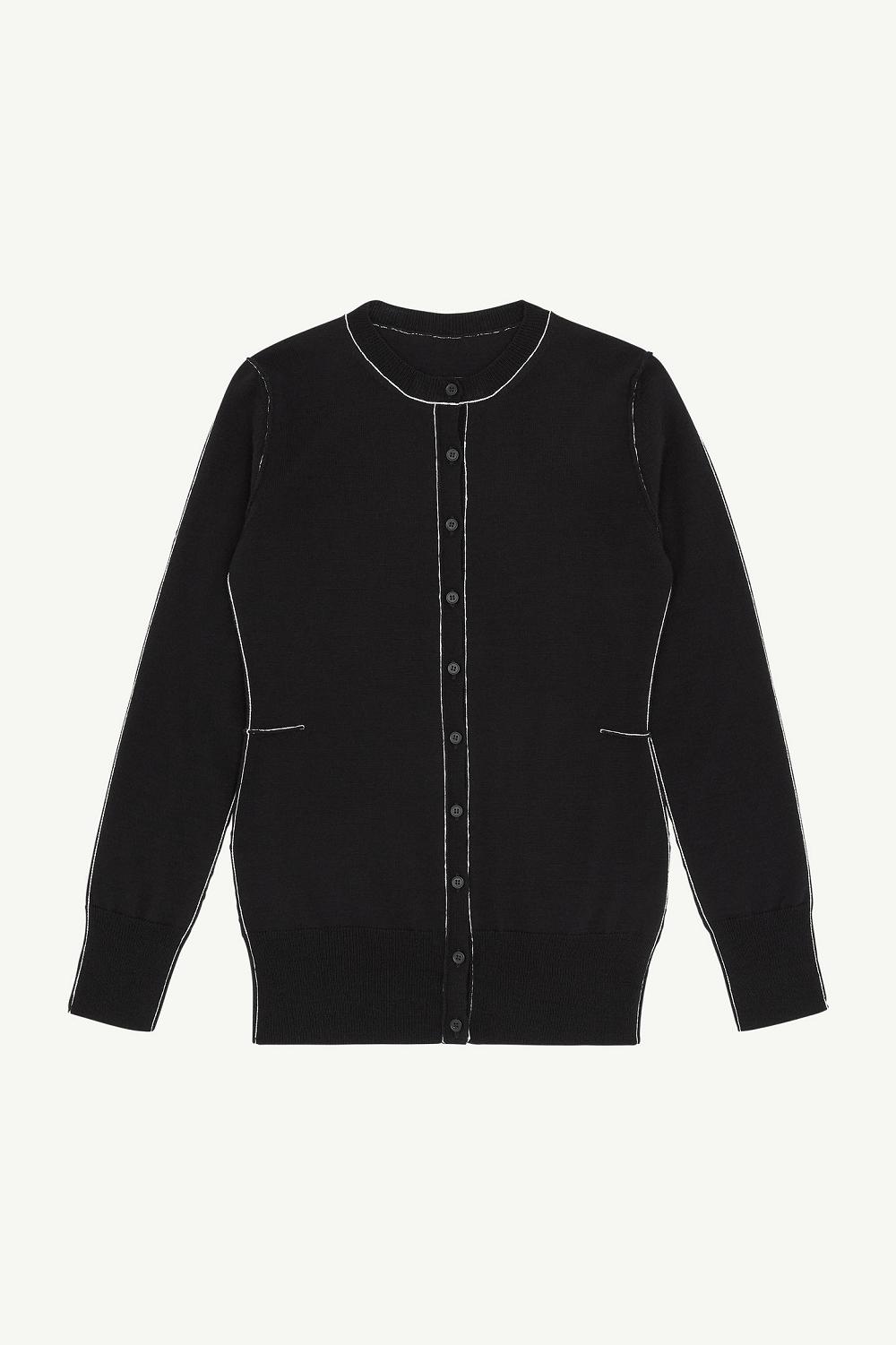 Black Maison Margiela Wool Cardigan | AU_MM55084