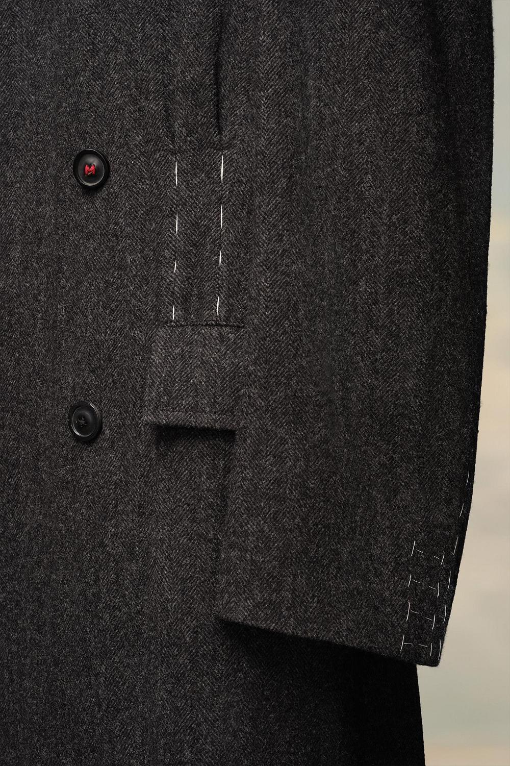 Black Maison Margiela Work-in-progress Double-breasted Coat | AU_MM52433