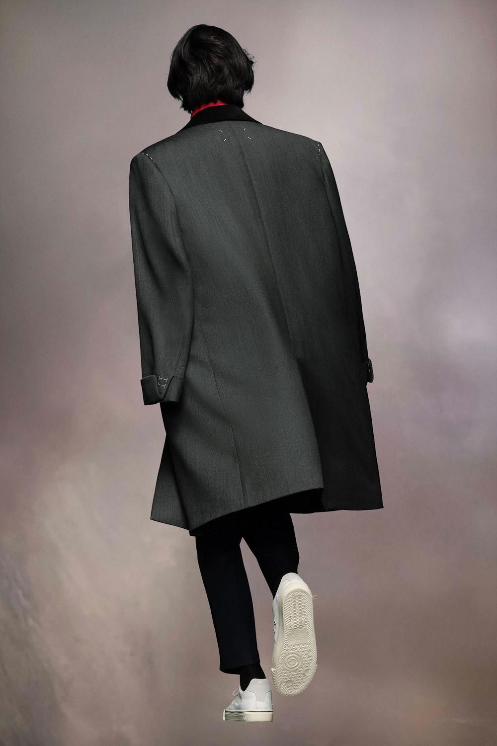 Black Maison Margiela Work-in-progress Wool Coat | AU_MM54543