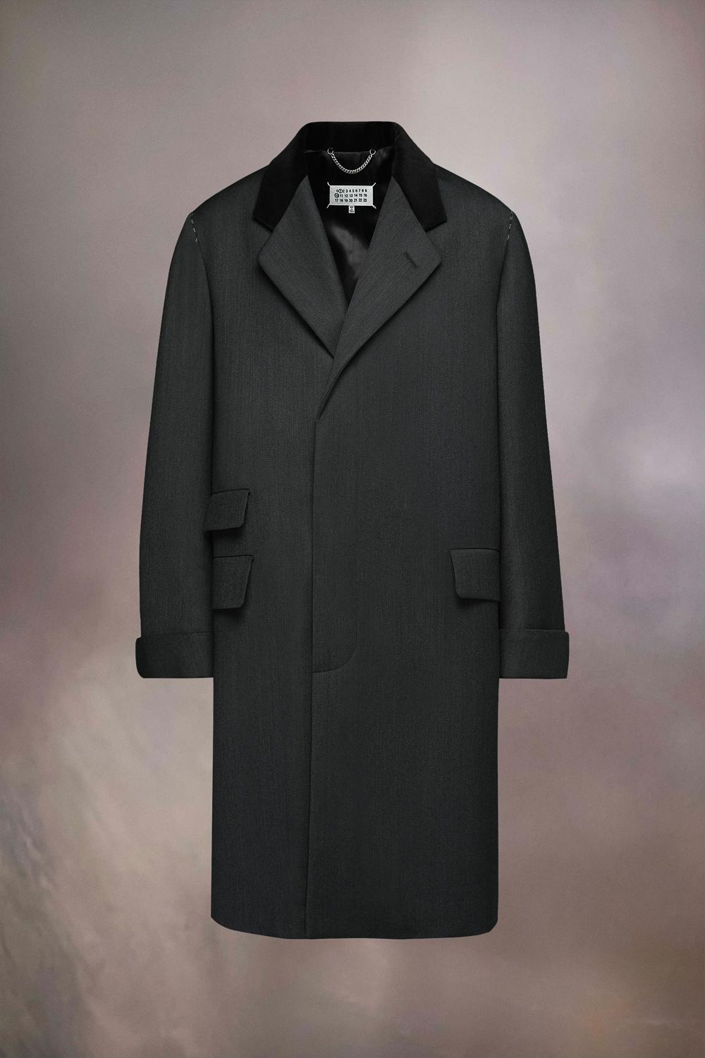 Black Maison Margiela Work-in-progress Wool Coat | AU_MM82355