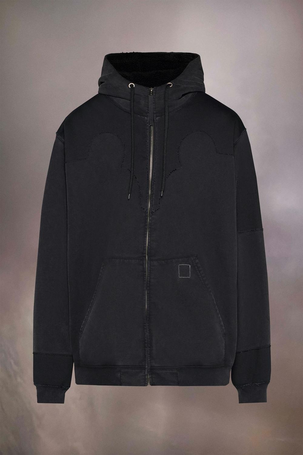 Black Maison Margiela Yoke Hooded Sweatshirt | AU_MM88829