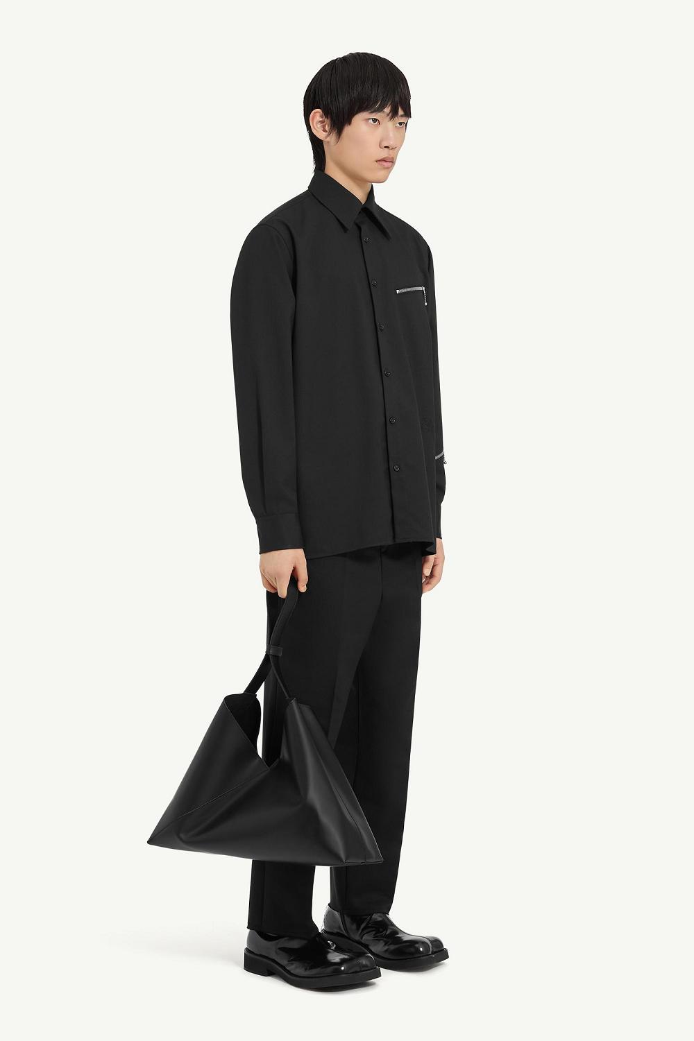 Black Maison Margiela Zip Shirt | AU_MM12052