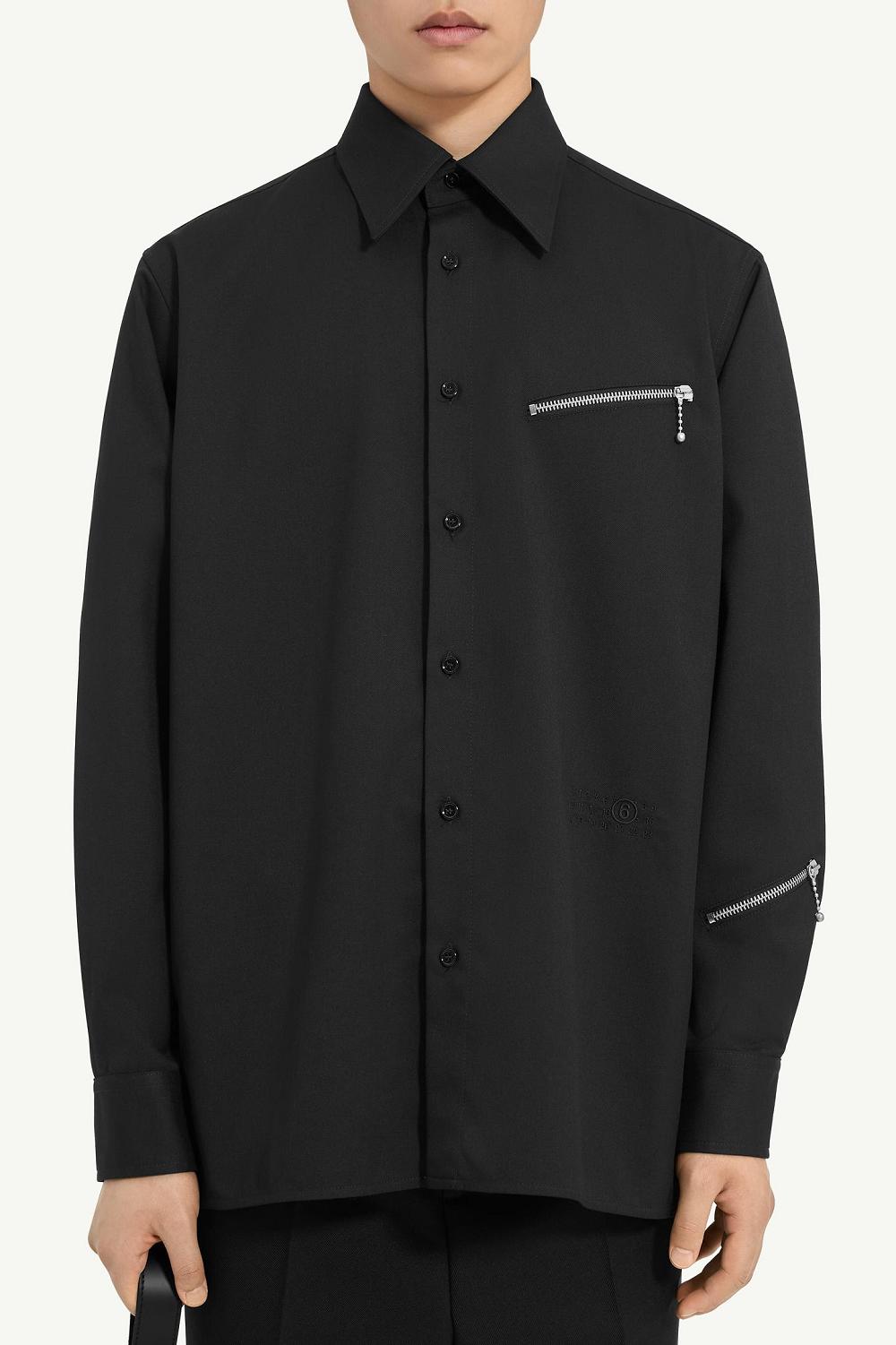 Black Maison Margiela Zip Shirt | AU_MM12052