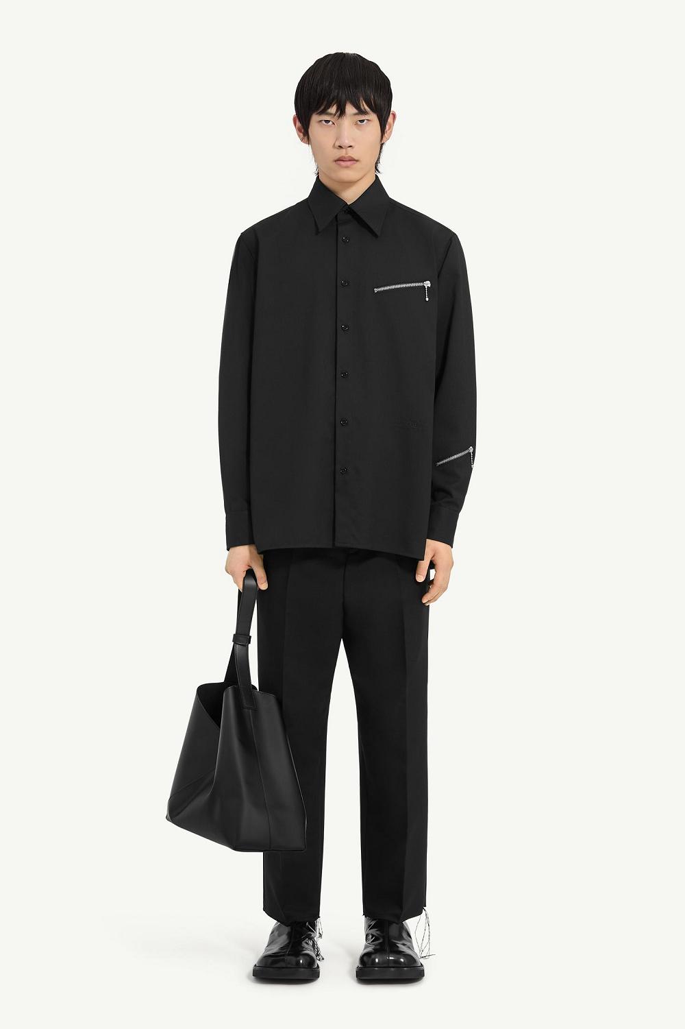 Black Maison Margiela Zip Shirt | AU_MM12052