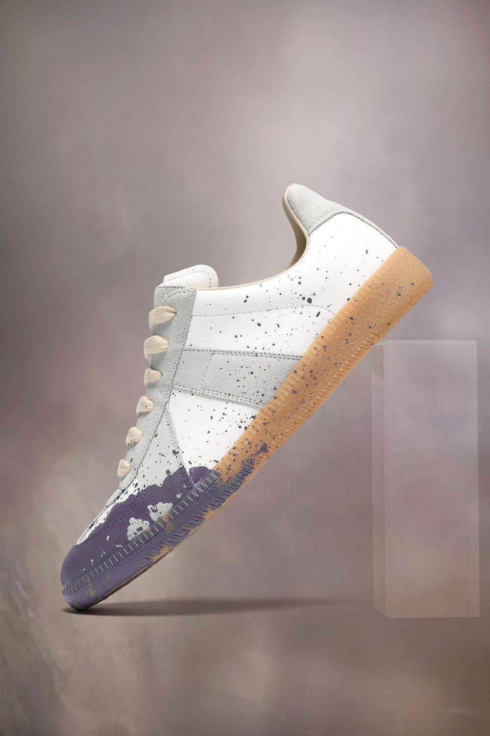 Blue Grey Maison Margiela Paint Replica Sneaker | AU_MM60275