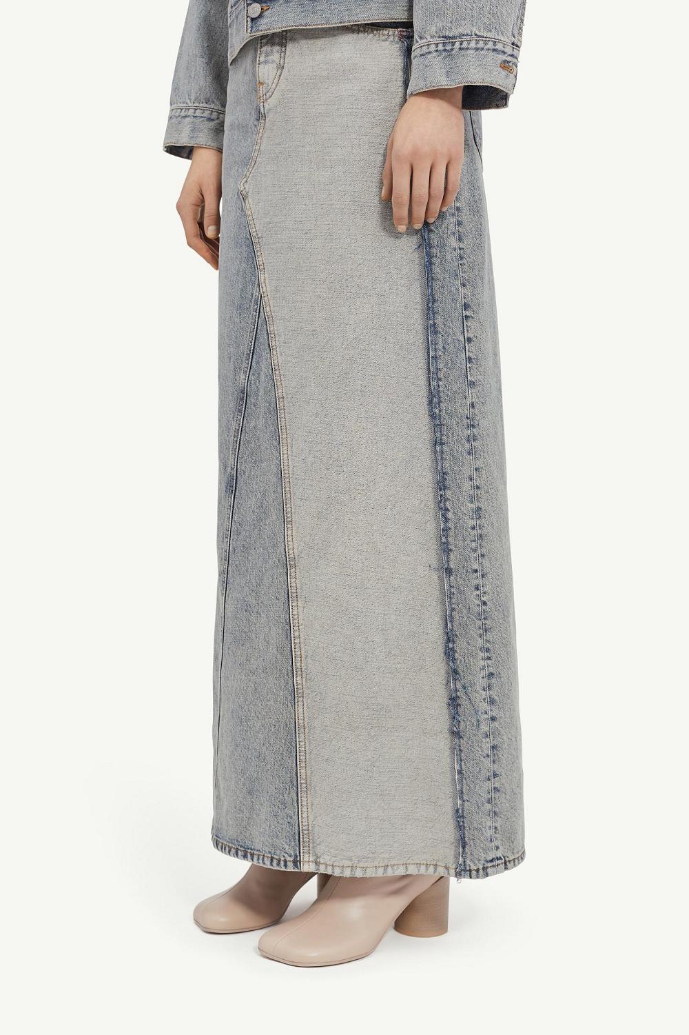 Blue Maison Margiela 5-pocket Denim Long Skirt | AU_MM80358