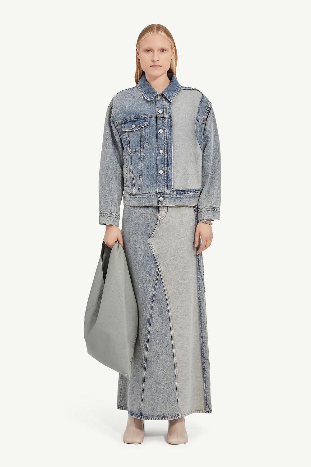 Blue Maison Margiela 5-pocket Denim Long Skirt | AU_MM80358