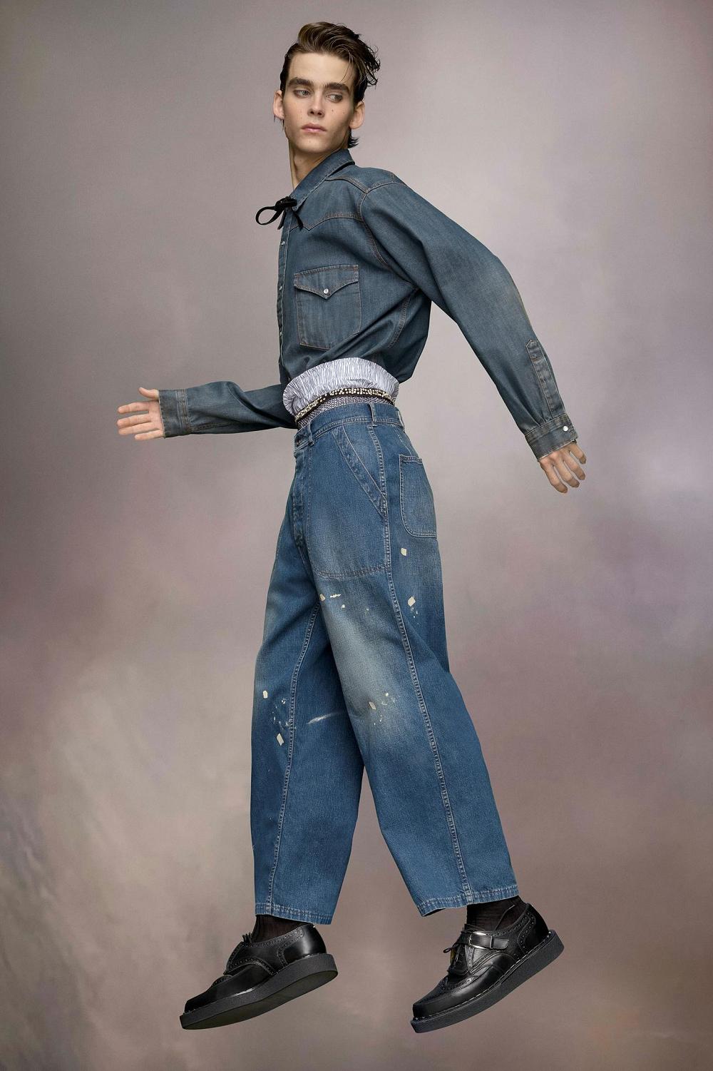 Blue Maison Margiela Americana Wash Shirt | AU_MM48245