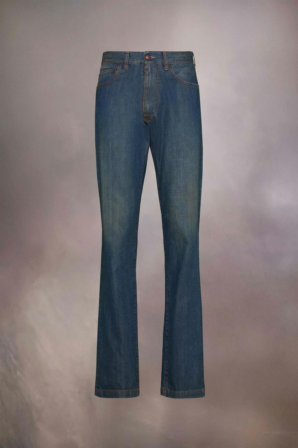 Blue Maison Margiela Americana Wash Turn-up Jeans | AU_MM99534