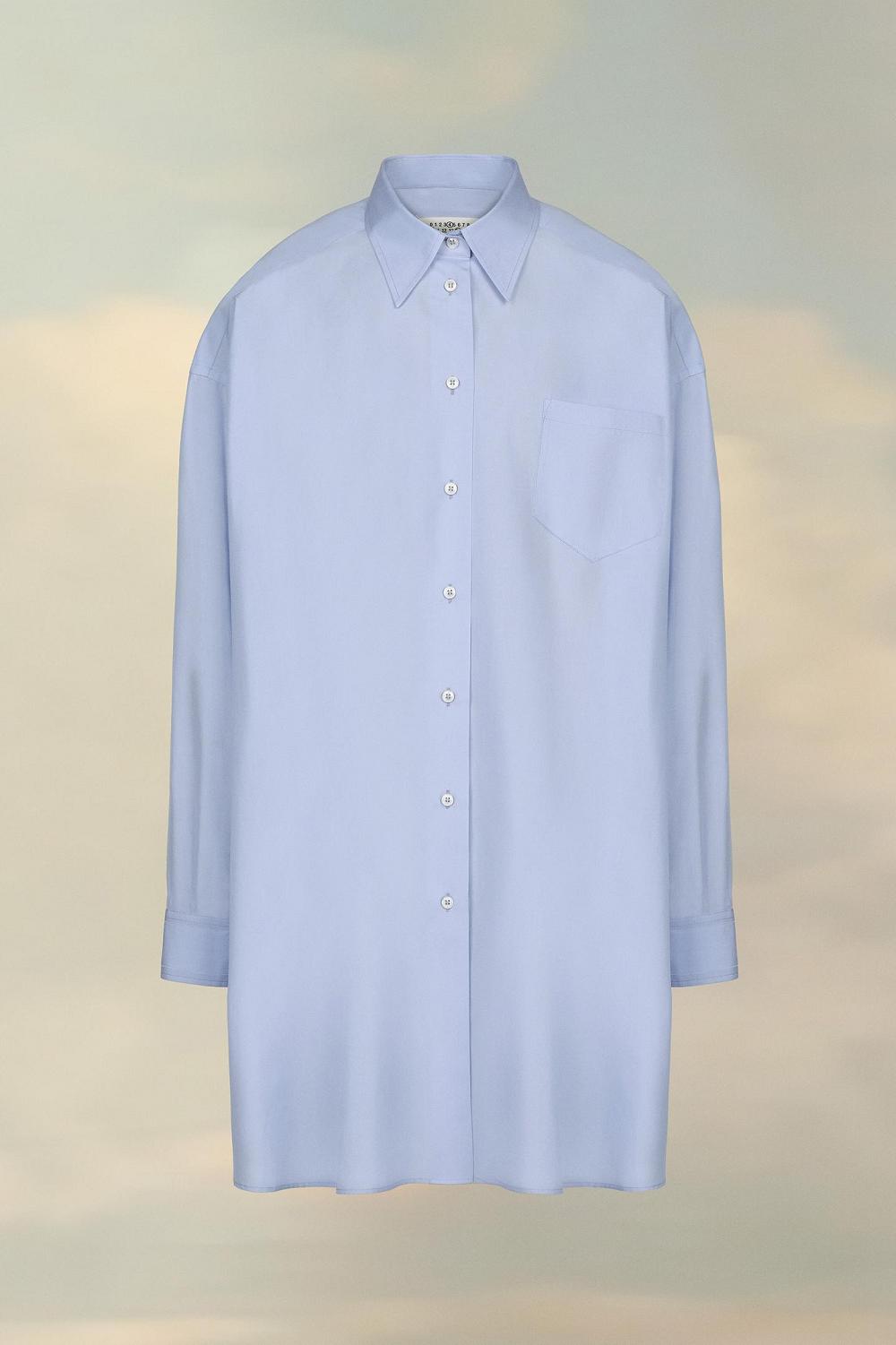 Blue Maison Margiela Cotton Poplin Shirt | AU_MM30995