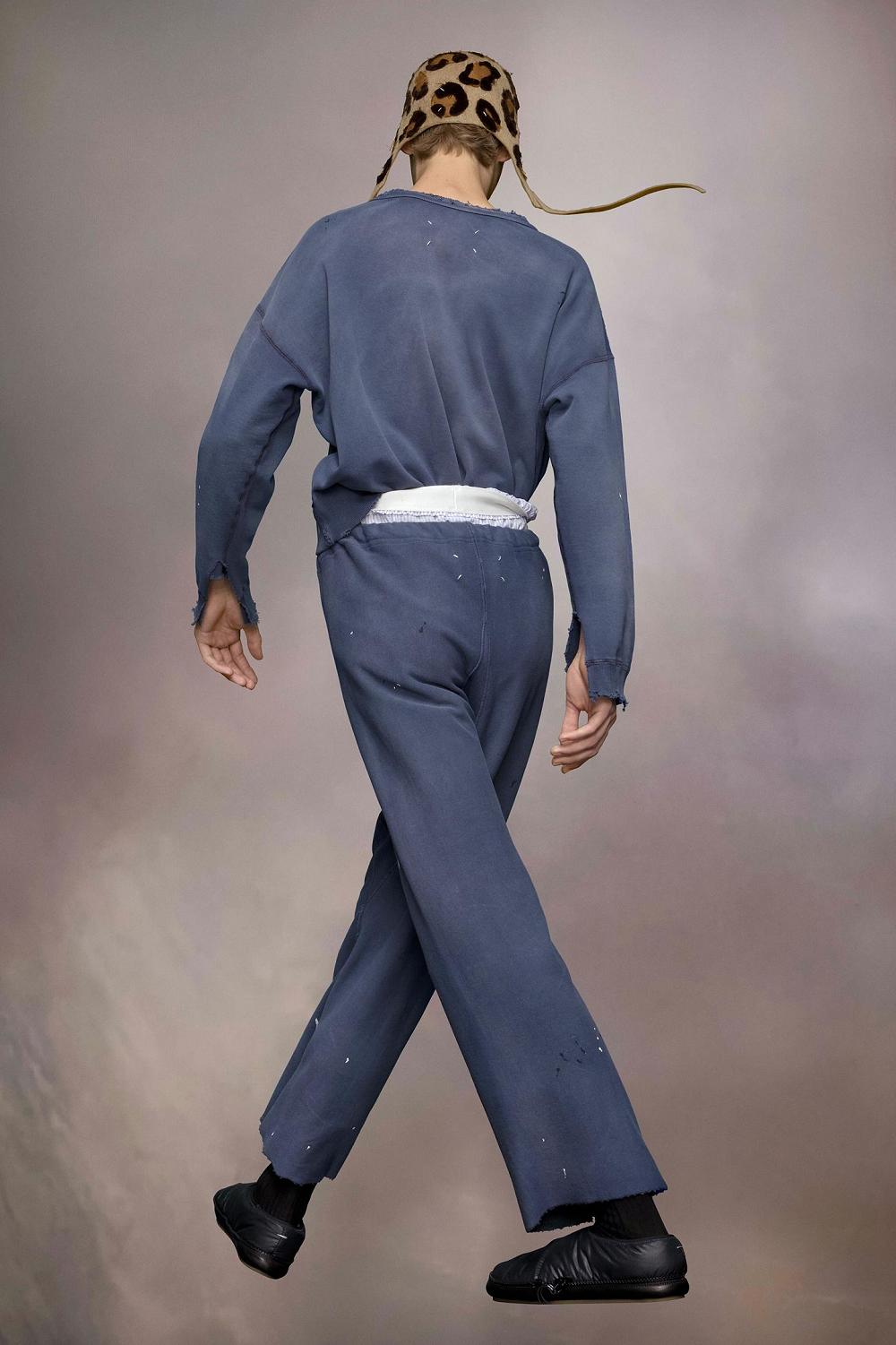 Blue Maison Margiela Cut-out Hem Sweatpants | AU_MM93340