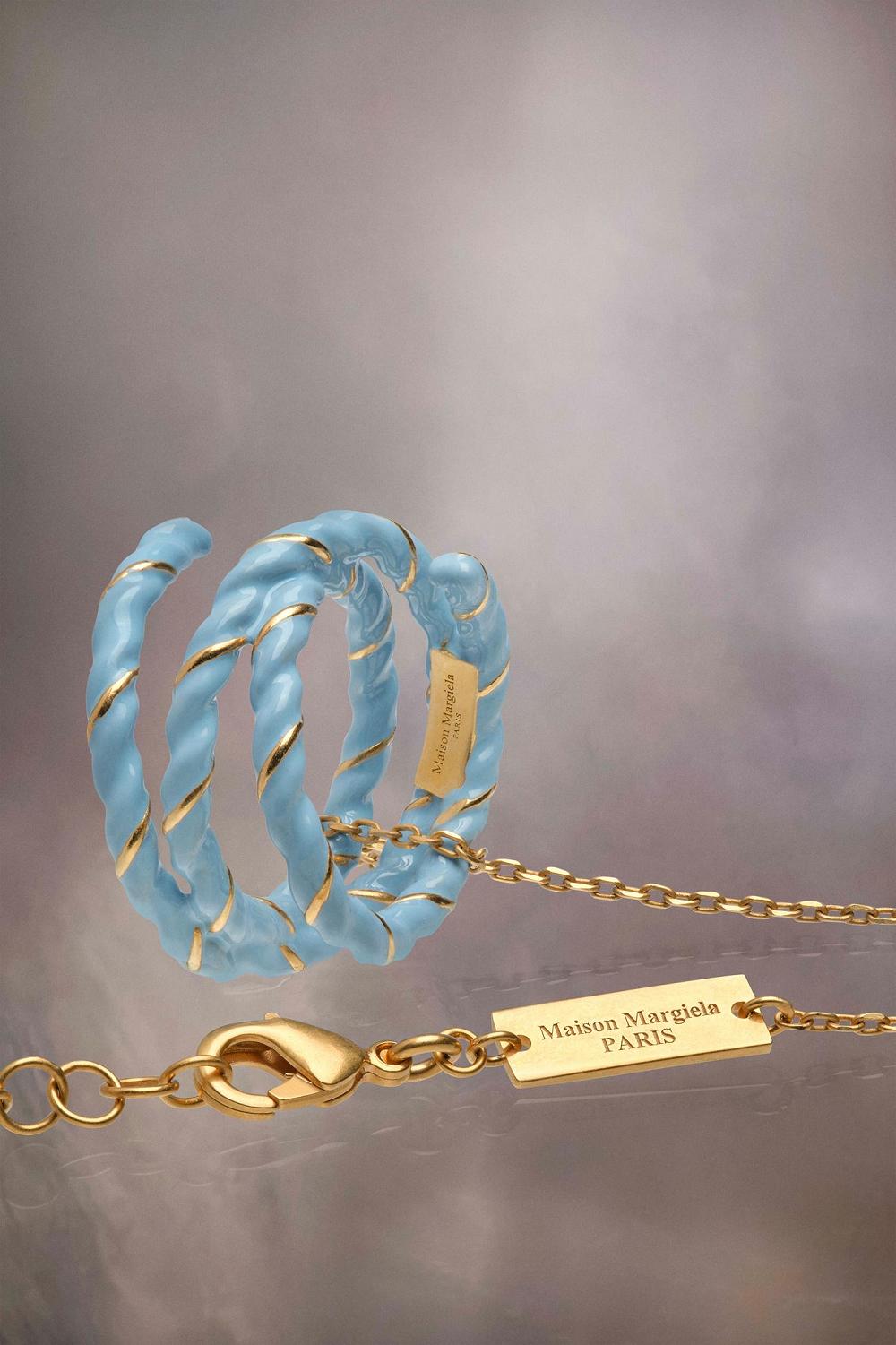 Blue Maison Margiela Laces Necklace | AU_MM62547