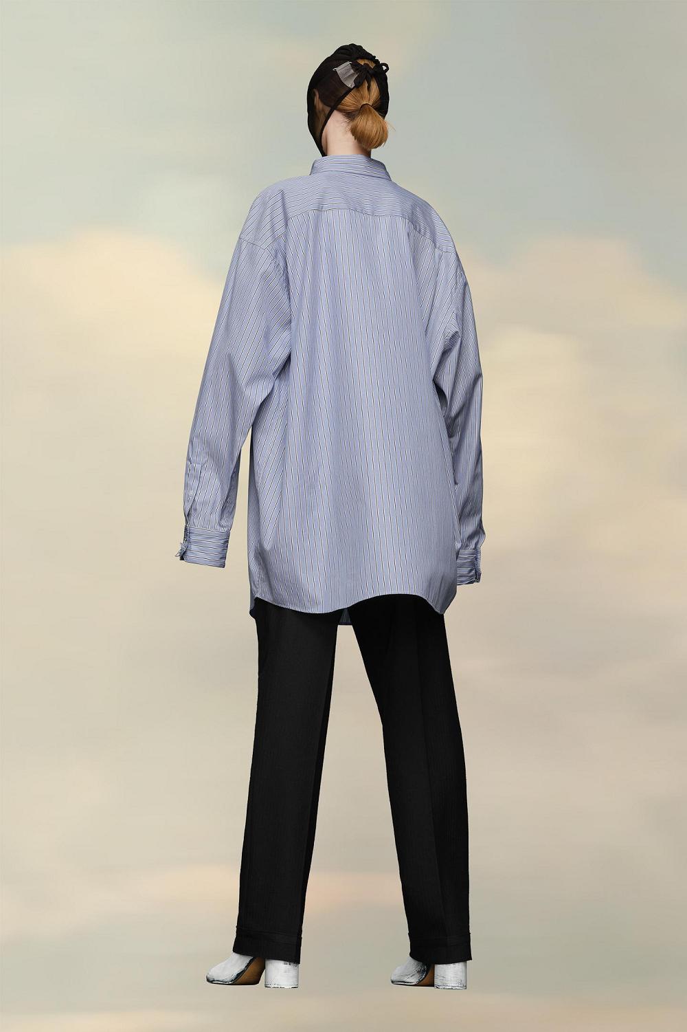 Blue Maison Margiela Organic Cotton Oxford Shirt | AU_MM31399