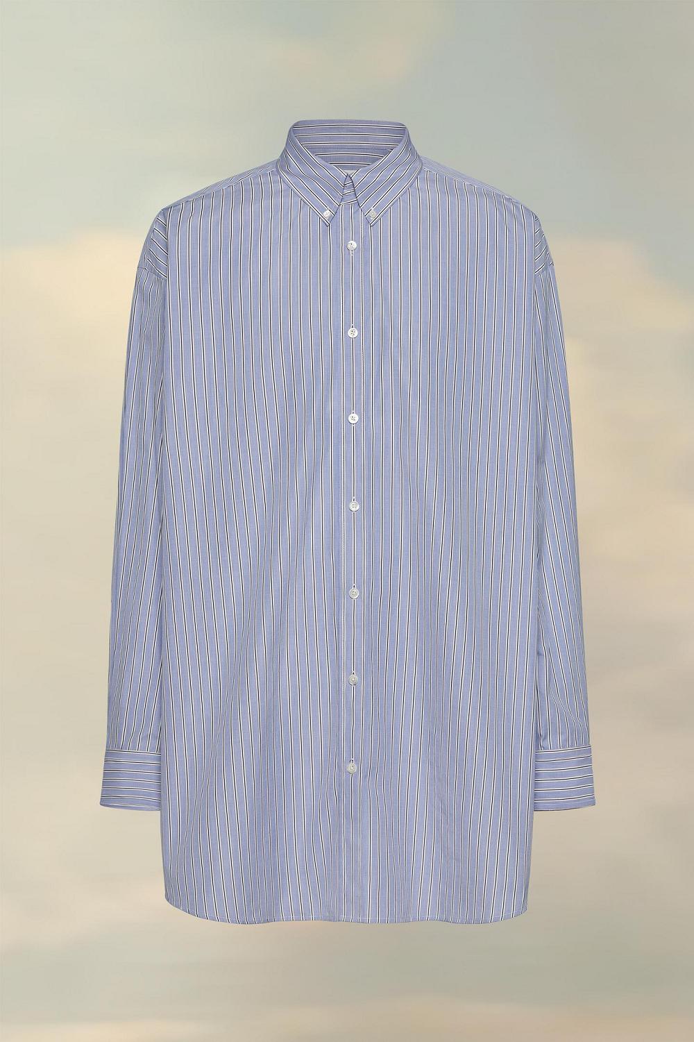 Blue Maison Margiela Organic Cotton Oxford Shirt | AU_MM31399